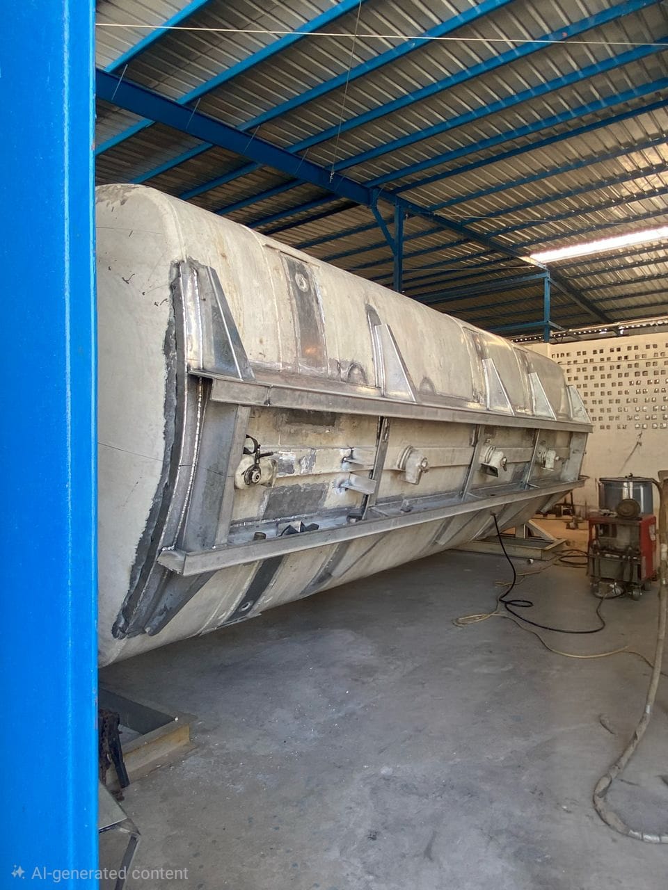 Citerne en cours de fabrication dans notre atelier